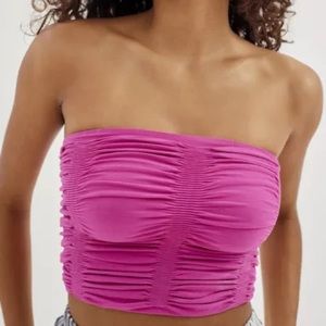 Out from Under Seamless Ruched Cropped Tube Top